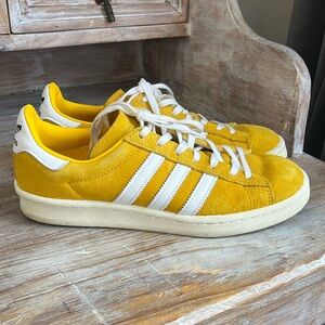 adidas Bright Yellow Suede Sneakers